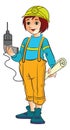 Female Construction Worker, illustration