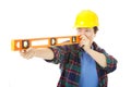 Female Construction Worker - Level Royalty Free Stock Photo