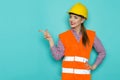 Female Construction Worker Notice Royalty Free Stock Photo