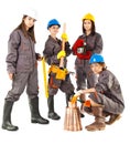 Female construction workers Royalty Free Stock Photo