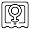 Female contraception icon outline vector. Health hormonal