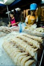 HUAHIN,Thailand:Female cooking. Royalty Free Stock Photo