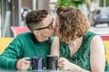 Female couple kissing each other Royalty Free Stock Photo