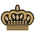 Female crown embroidery Tiara icon wedding with rhinestones.