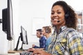 Female Customer Services Agent In Call Centre Royalty Free Stock Photo
