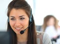 Female customer support operator