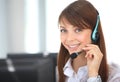 Female customer support operator Royalty Free Stock Photo