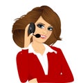 Female customer support phone operator Royalty Free Stock Photo