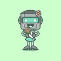 cute robot feminime