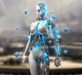 Female cyborg character Royalty Free Stock Photo