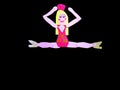 Arts and Crafts Hand Cutted Cut Out Colored Paper Female Dancer - Balance Act in the Air