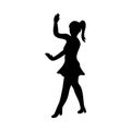 female dancer silhouette Royalty Free Stock Photo
