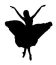 Female Dancer Silhouette Royalty Free Stock Photo