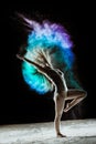 Rainbow dancer isolated on black background