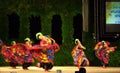 Female dancers vivid dresses