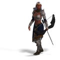 Female dark elf archer Royalty Free Stock Photo