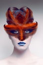 Female demon face with mask. Art concept. Royalty Free Stock Photo