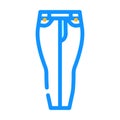 female denim pants color icon vector illustration