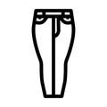 female denim pants line icon vector illustration