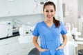 Female dental assistant in office