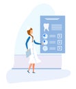 Female Dentist and Dental Electronic Medical Card