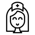 Female dermatologist icon outline vector. Clinic health