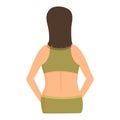 Female diet care icon cartoon vector. Woman care slim