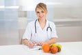 Female Dietician In Clinic