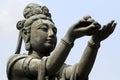 Female disciple statue at Big Buddha, Lantau Island, Hong Kong Royalty Free Stock Photo