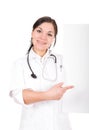 Female doctor with board Royalty Free Stock Photo