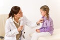 Female doctor examining child Royalty Free Stock Photo