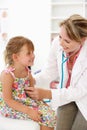 Female doctor examining child Royalty Free Stock Photo