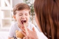 Female doctor examining child Royalty Free Stock Photo