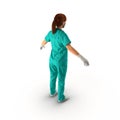 Female doctor full length portrait on white 3D Illustration