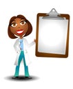 Female Doctor Holding Blank Chart 2 Royalty Free Stock Photo