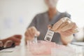 Female Doctor Holding Covid Vaccine Close Up