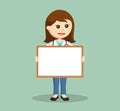 Female doctor holding a empty board Royalty Free Stock Photo