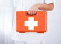 Female Doctor Holding First Aid Box Royalty Free Stock Photo