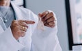 Female doctor holding virtual Lungs in hand. Handrawn human organ, copy space on right side, raw photo colors. Healthcare hospital