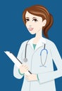 Female doctor illustration 1 isolated