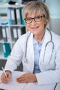 female doctor looking at camear Royalty Free Stock Photo