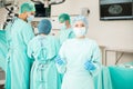 Female doctor in an operating room Royalty Free Stock Photo