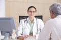 Female doctor and patient