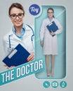 The female doctor realistic doll