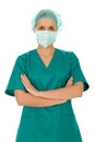 Female doctor in scrubs Royalty Free Stock Photo