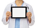 Female Doctor Showing Digital Tablet Royalty Free Stock Photo