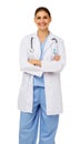 Female Doctor Standing Arms Crossed Royalty Free Stock Photo