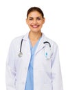 Female Doctor With Stethoscope Around Neck