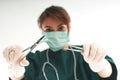 Female doctor in surgery Royalty Free Stock Photo