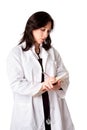 Female doctor writing prescription notes Royalty Free Stock Photo